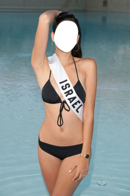 Brunette Miss Israel Fotomontáž