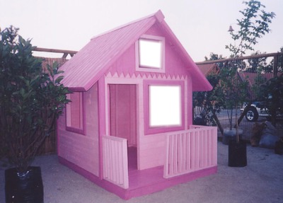 casita rosa Fotomontagem
