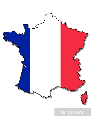 Carte de France Montaje fotografico