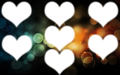 Seven Hearts. Photo frame effect