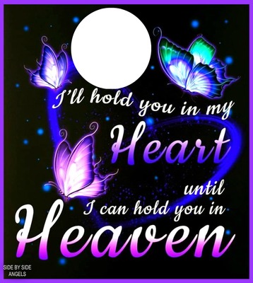 hold you in my heart Photo frame effect