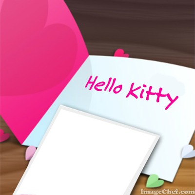 Hello Kitty Card Photomontage