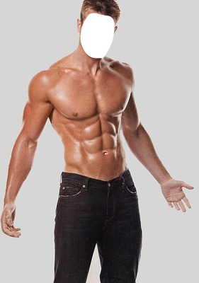 Homme musclée Photo frame effect