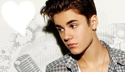 Justin Bieber tu est mon coeur Fotomontaža