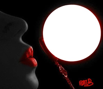 bulle rouge Fotomontage