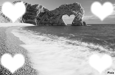 amour plage Fotomontage