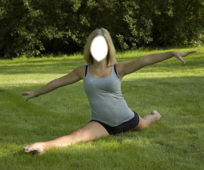 -girls-flexibility Photo frame effect