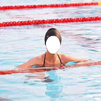 chicas nadando Montaje fotografico