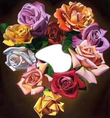 rose de coeur Photomontage
