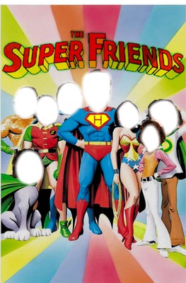 the super friends フォトモンタージュ