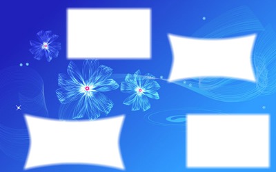 fleur bleu Fotomontāža