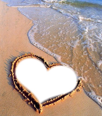 love plage Fotomontaggio