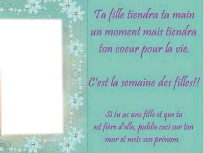 fille texte Photo frame effect