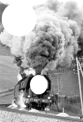 train vapeur Montage photo