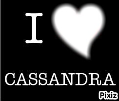 I love Cassandra Photo frame effect