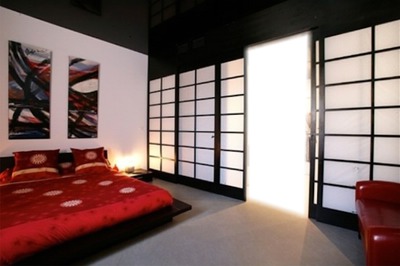 bedroom asian door frame Valokuvamontaasi