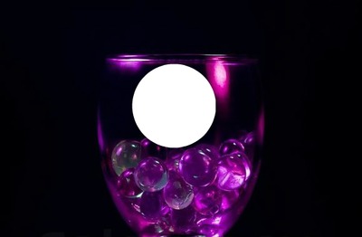 purple glass and marbles Φωτομοντάζ