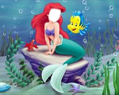 Face of Little Mermaid Photo frame effect