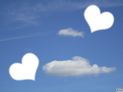 Amour sur nuage Montage photo
