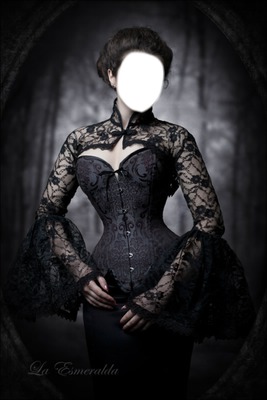 femme gothique Photo frame effect