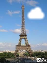 nuage dans le ciel de Paris Photo frame effect