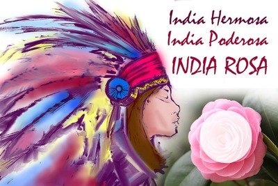 india rosa Fotómontázs