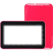tablet rosa Fotomontaggio