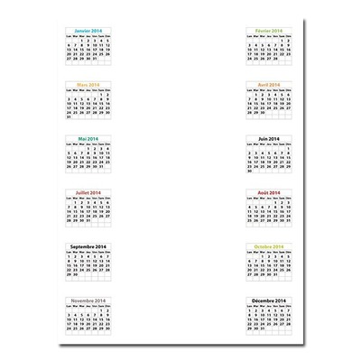 calendrier  2014 Photo frame effect