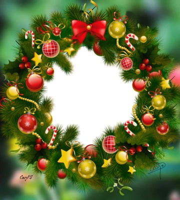 Cc Corona de Navidad Photomontage