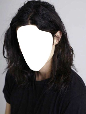 Guy with long hair Montaje fotografico