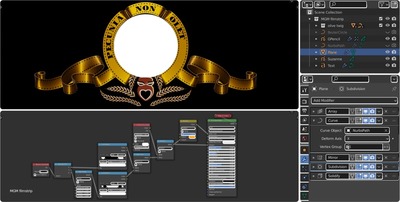 Blender MGM logo Photomontage