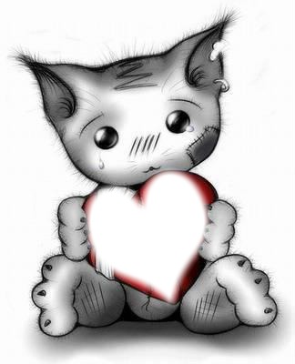 coeur chat Photo frame effect