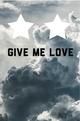 Give me Love Stars Photo frame effect