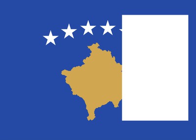 Kosovo flag フォトモンタージュ