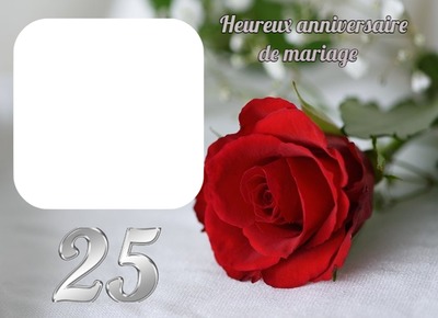 25e anniversaire de mariage Фотомонтаж