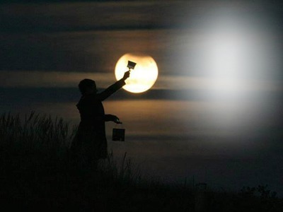 photo lune bouchiba djelfa algerie Fotomontaggio