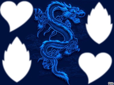 Blue Dragon Фотомонтажа