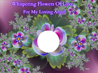 whispering flowers Photo frame effect