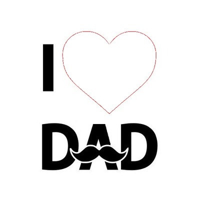 I love you dad. Fotomontaggio