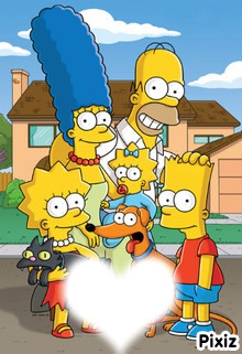 The famille Simpsons Fotomontagem