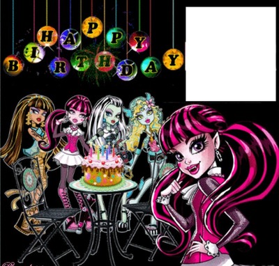 Monster High Birthday Fotomontáž
