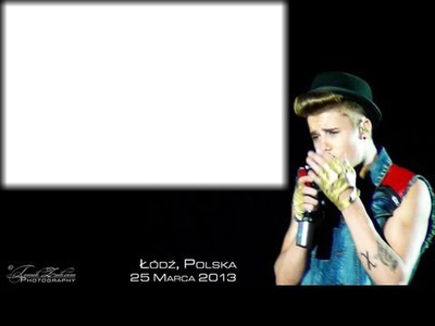 Justin Bieber Tour Poland Fotomontaggio