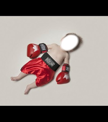 bébé boxe Fotomontasje