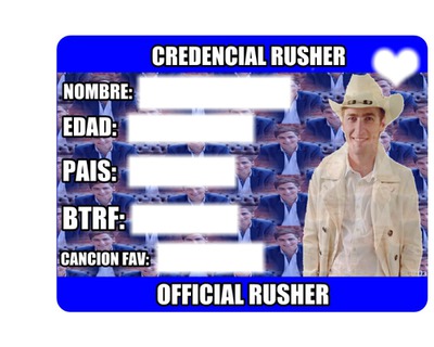 credencial rusher Fotomontage