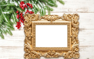 Christmas frame Fotomontaż
