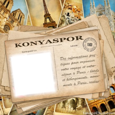 Konyaspor Vintage International Postcard Φωτομοντάζ