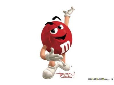 red m&ms Fotomontage