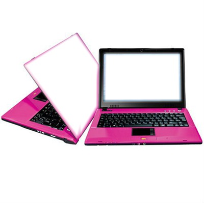 Notebook rosa Fotomontagem