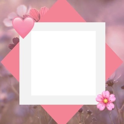 lindo marco rosado, para una foto. Fotomontage