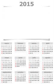 Calendario 2015 En Español Фотомонтажа